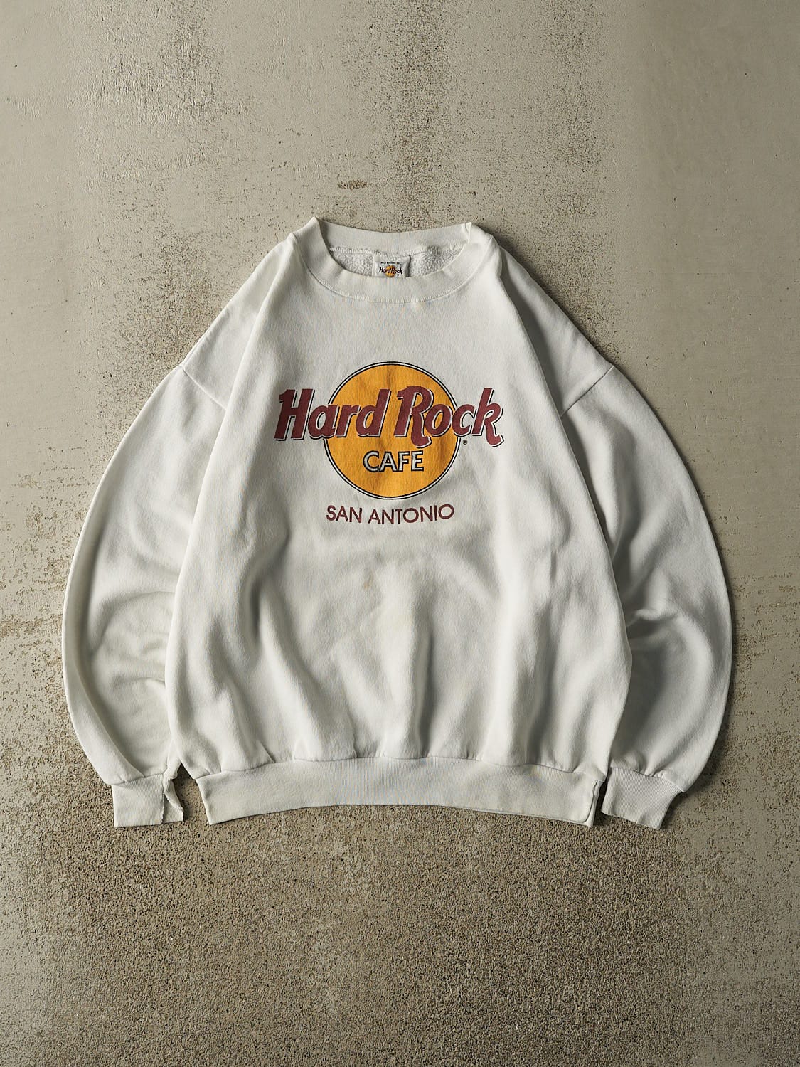 Vintage 90s White Hard Rock Cafe San Antonio Crewneck (M)
