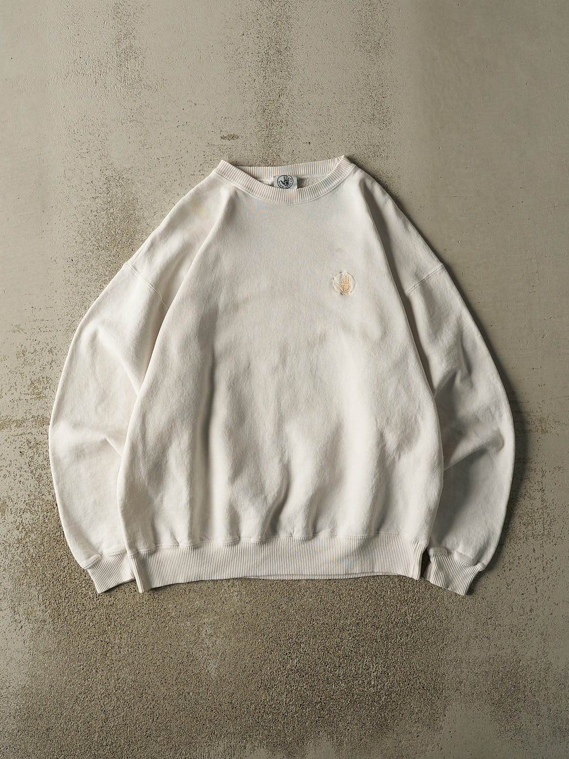 Vintage 90s White Body Glove Embroidered Crewneck (L/XL)