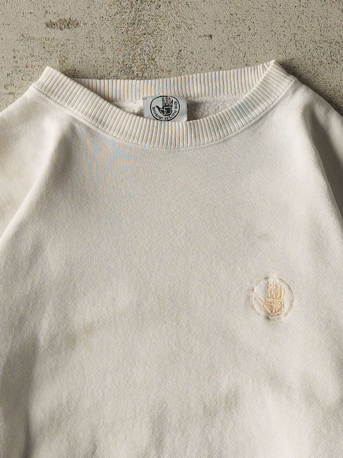 Vintage 90s White Body Glove Embroidered Crewneck (L/XL)