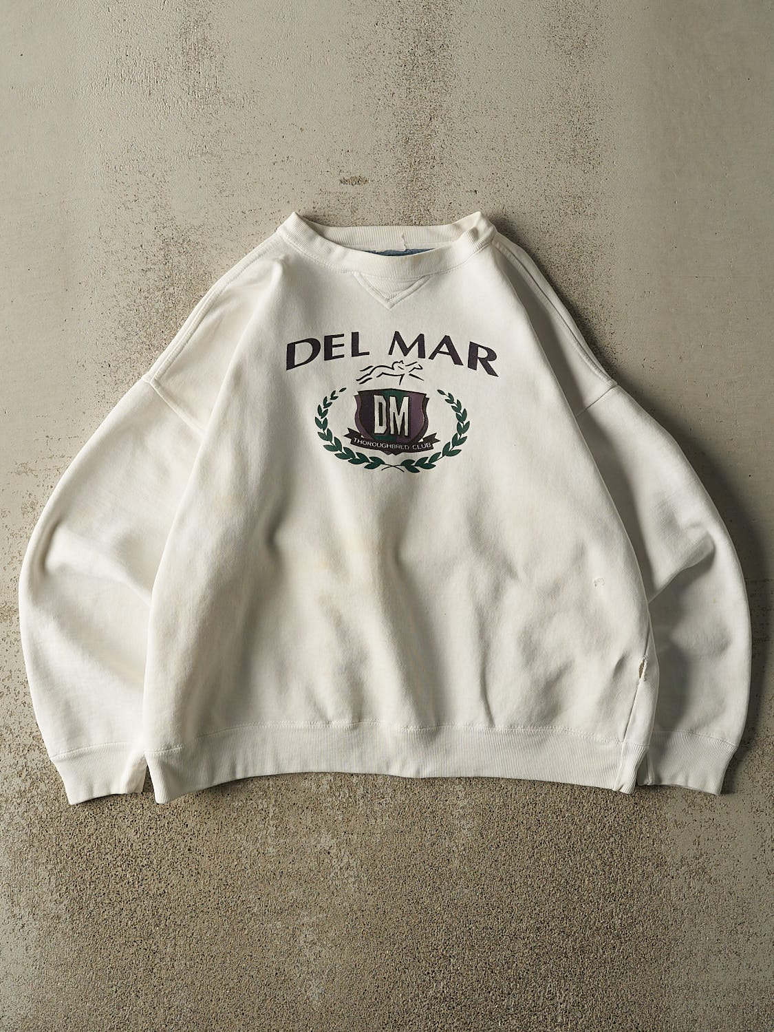 Vintage 90s White Del Mar Crewneck (M)
