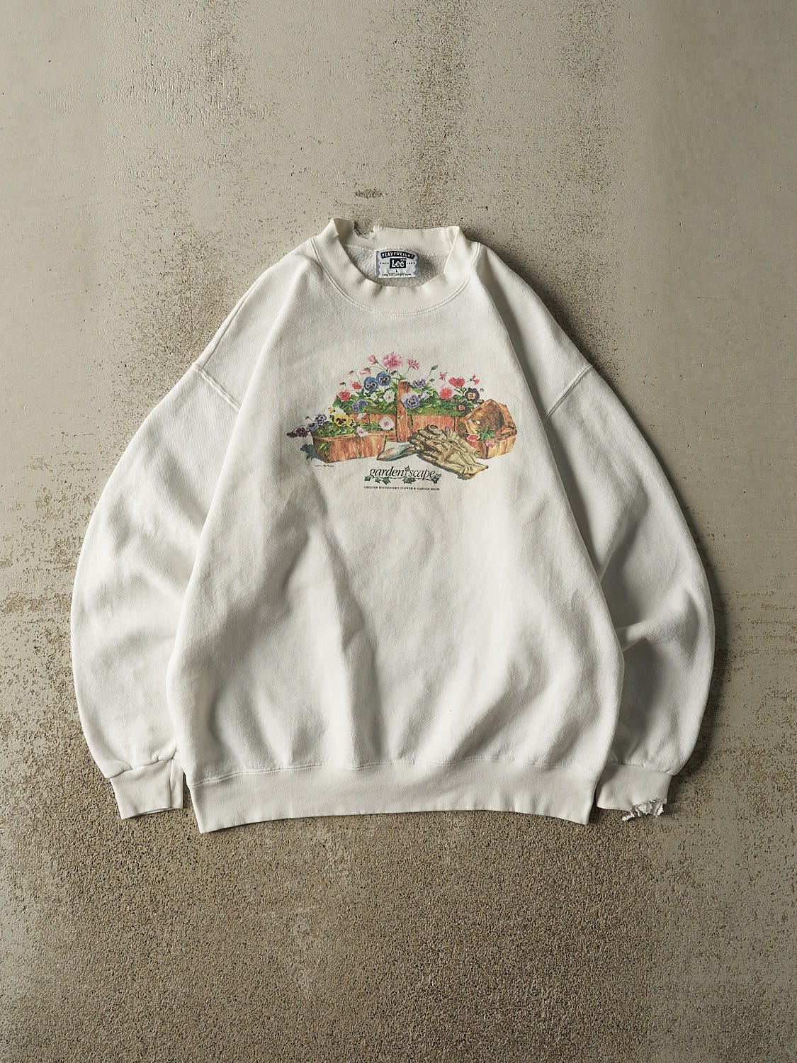 Vintage 98' White Garden Scape Crewneck (M/L)