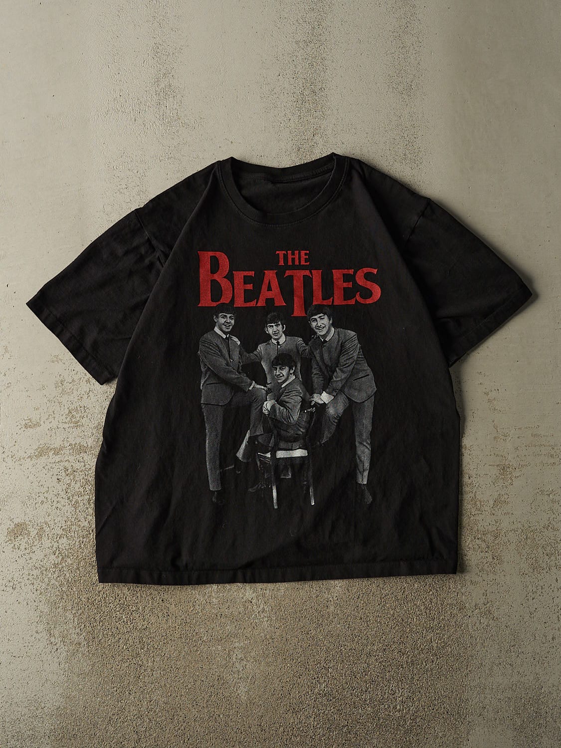 Vintage 90s Black The Beatles Tee (XL/XXL)