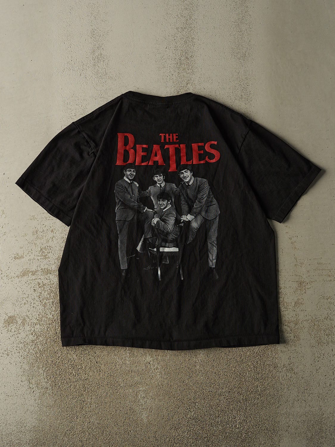 Vintage 90s Black The Beatles Tee (XL/XXL)