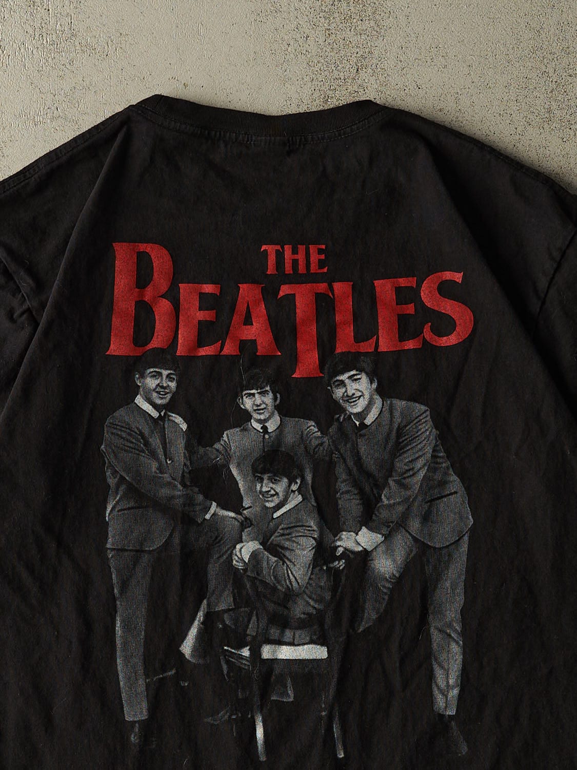 Vintage 90s Black The Beatles Tee (XL/XXL)