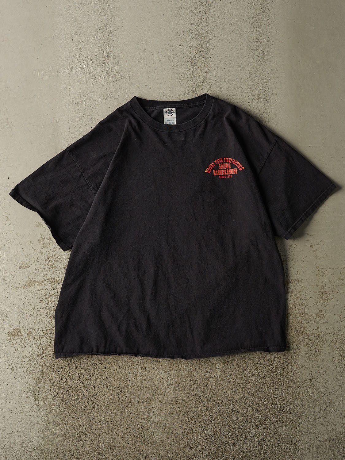 Vintage 06' Black Honky Tonk Fire Fighters Tee (XL/XXL)