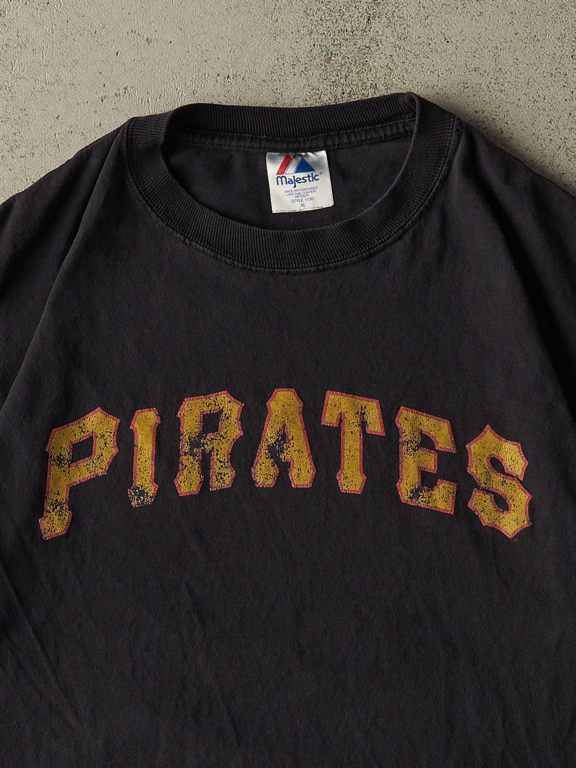 Vintage Y2K Faded Black Pittsburgh Pirates #38 Jason Bay Player Tee (XL)
