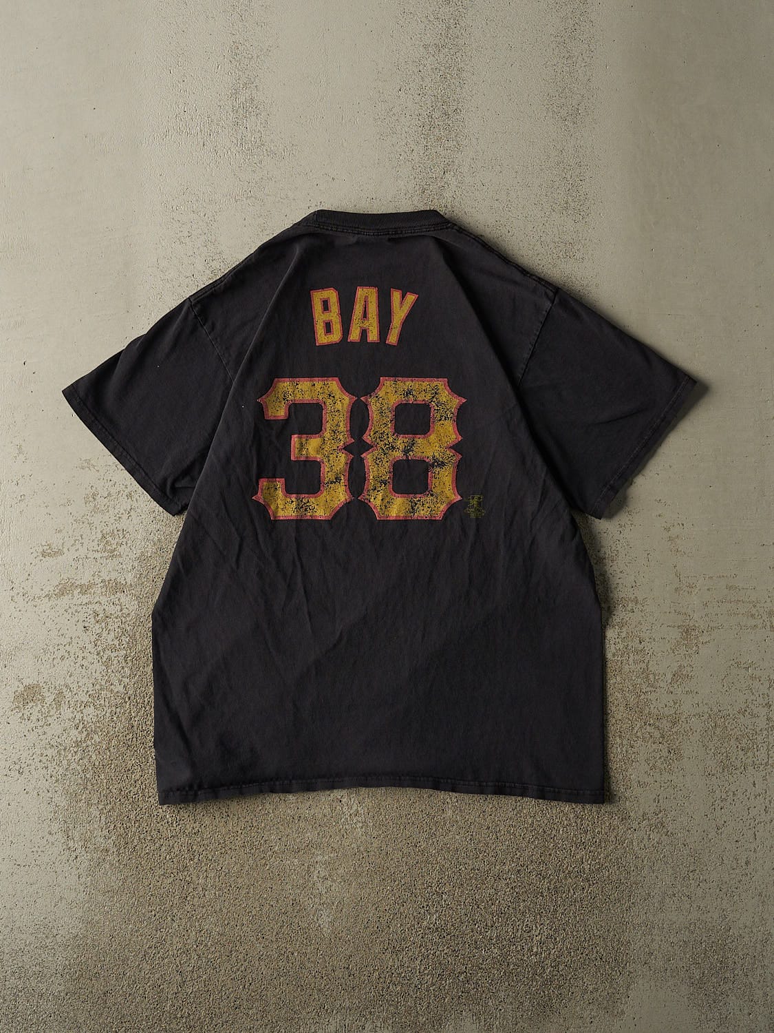 Vintage Y2K Faded Black Pittsburgh Pirates #38 Jason Bay Player Tee (XL)