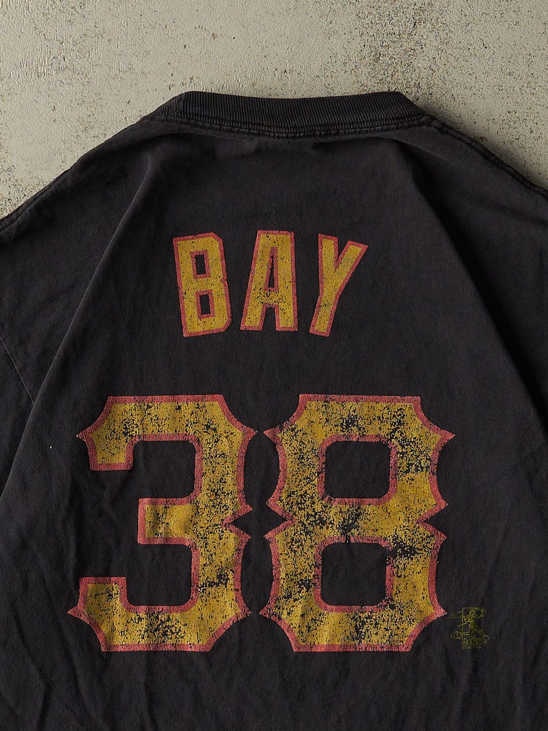 Vintage Y2K Faded Black Pittsburgh Pirates #38 Jason Bay Player Tee (XL)