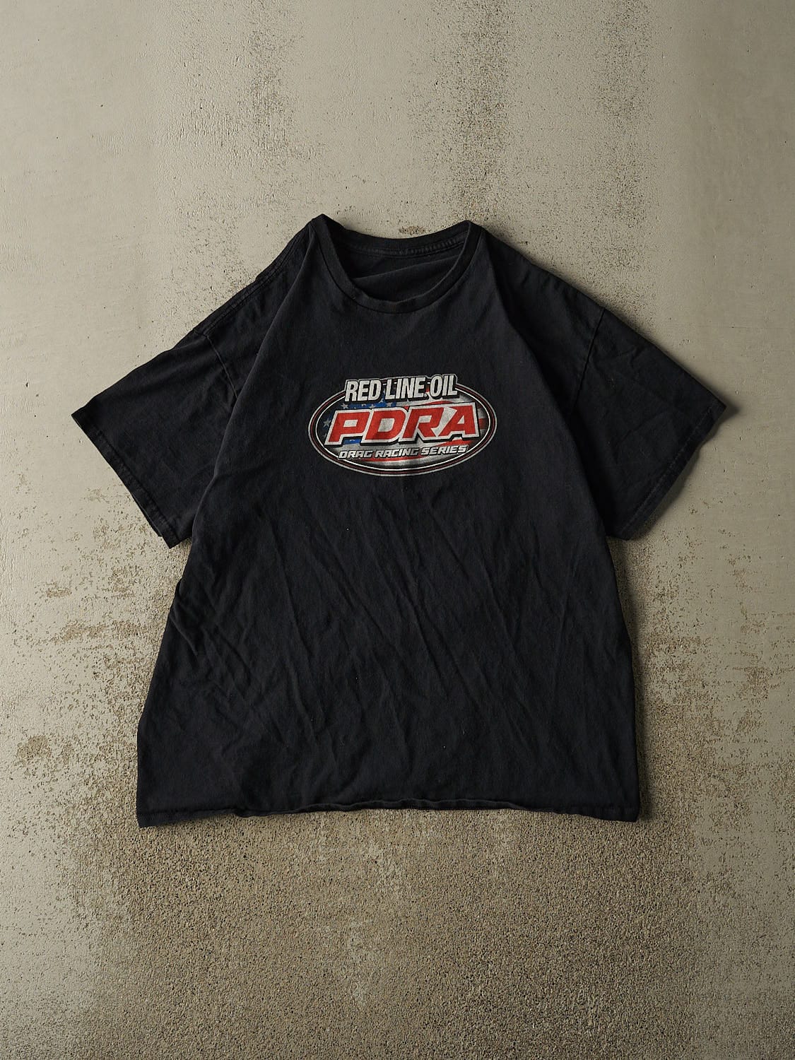 Vintage Y2K Black PDRA Drag Racing Tee (L)