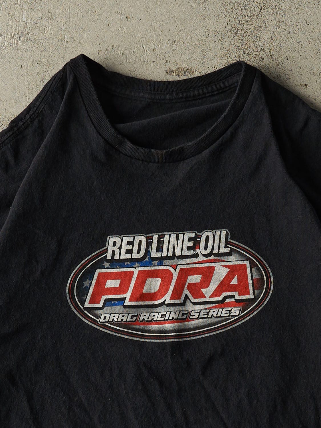 Vintage Y2K Black PDRA Drag Racing Tee (L)