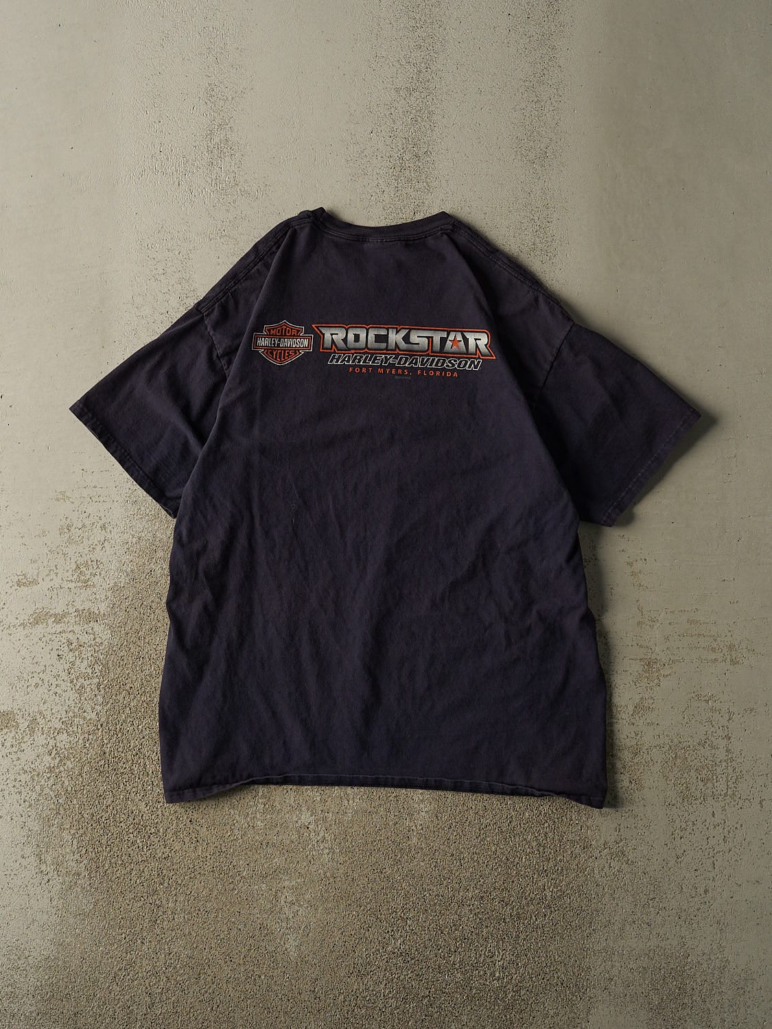 19' Navy Blue Harley Davidson Fort Myners FL Pocket Tee (XL)