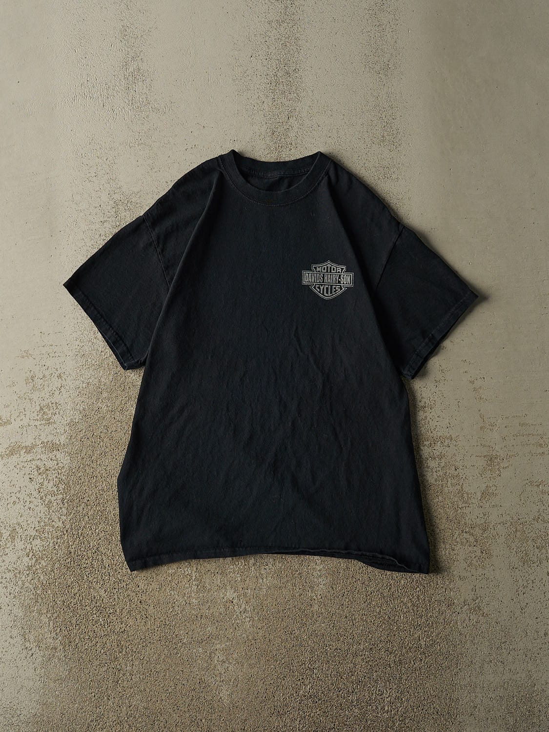 Vintage Y2K Black Harley Davidson Parody "Davids Hairy-Son" Tee (M/L)