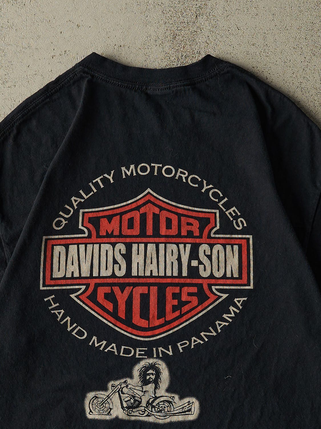 Vintage Y2K Black Harley Davidson Parody "Davids Hairy-Son" Tee (M/L)