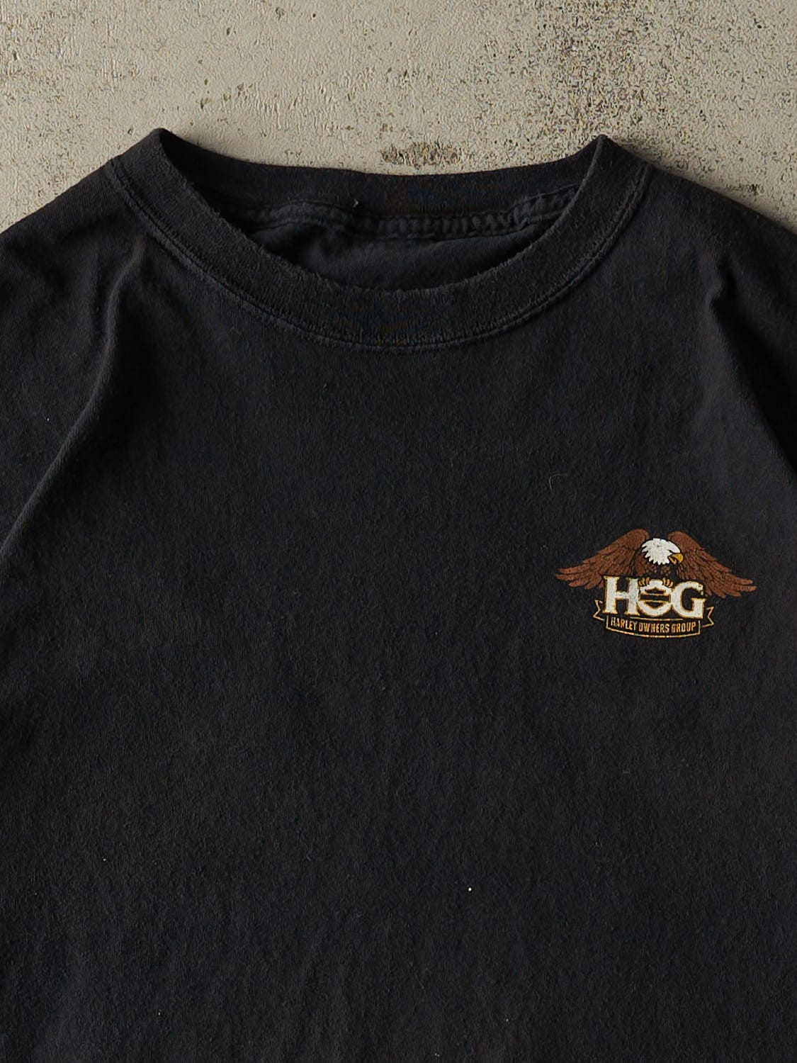 Vintage Y2K Black Harley Davidson Owners Group Tee (L)