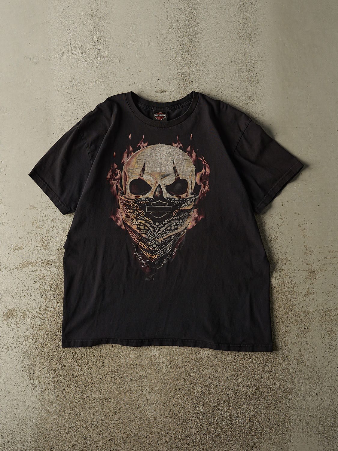 16' Faded Black Harley Davidson Red Deer Alberta Tee (L)