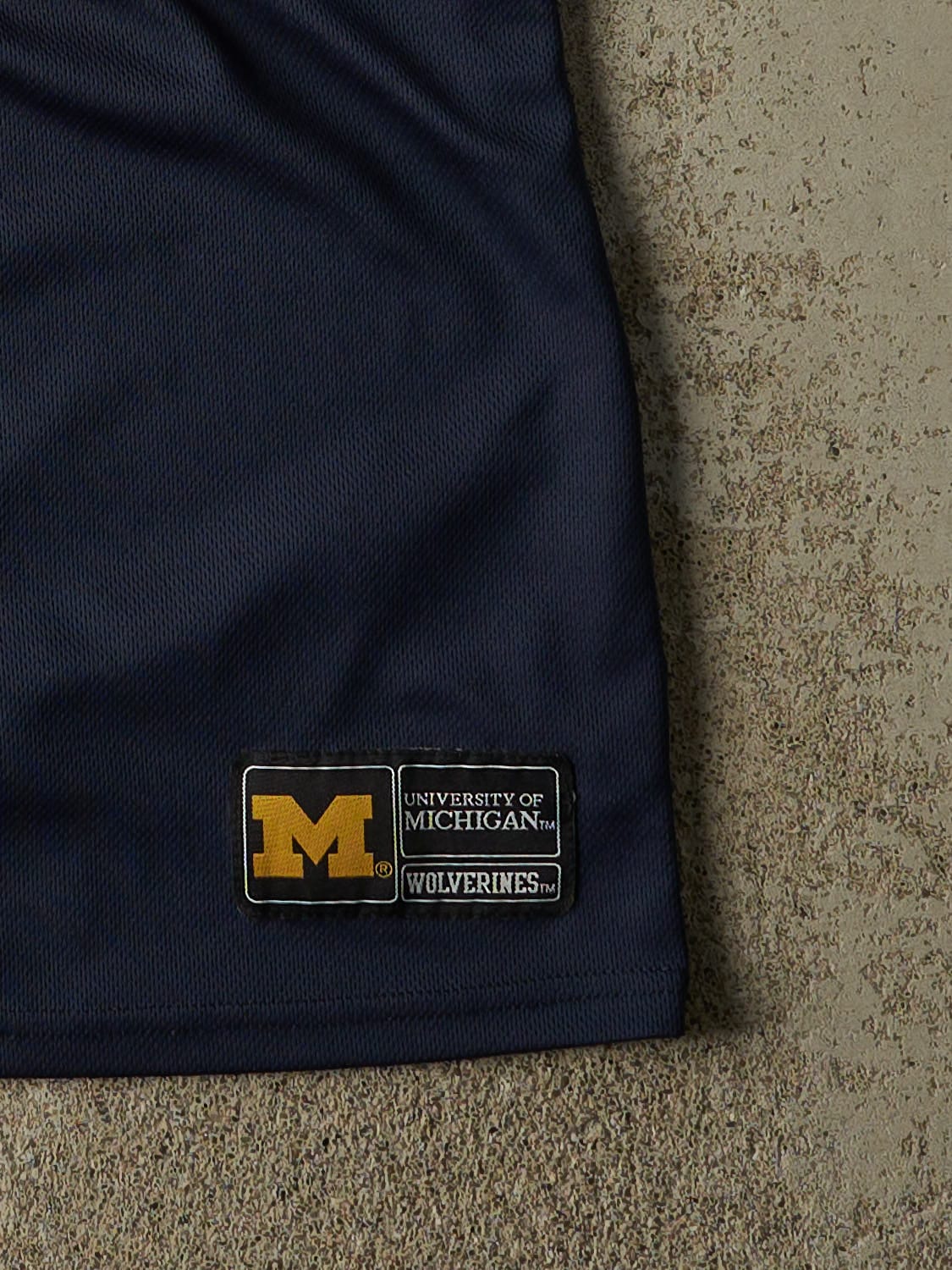 Vintage Y2K Navy Blue University of Michigan Baseball Jersey (M/L)