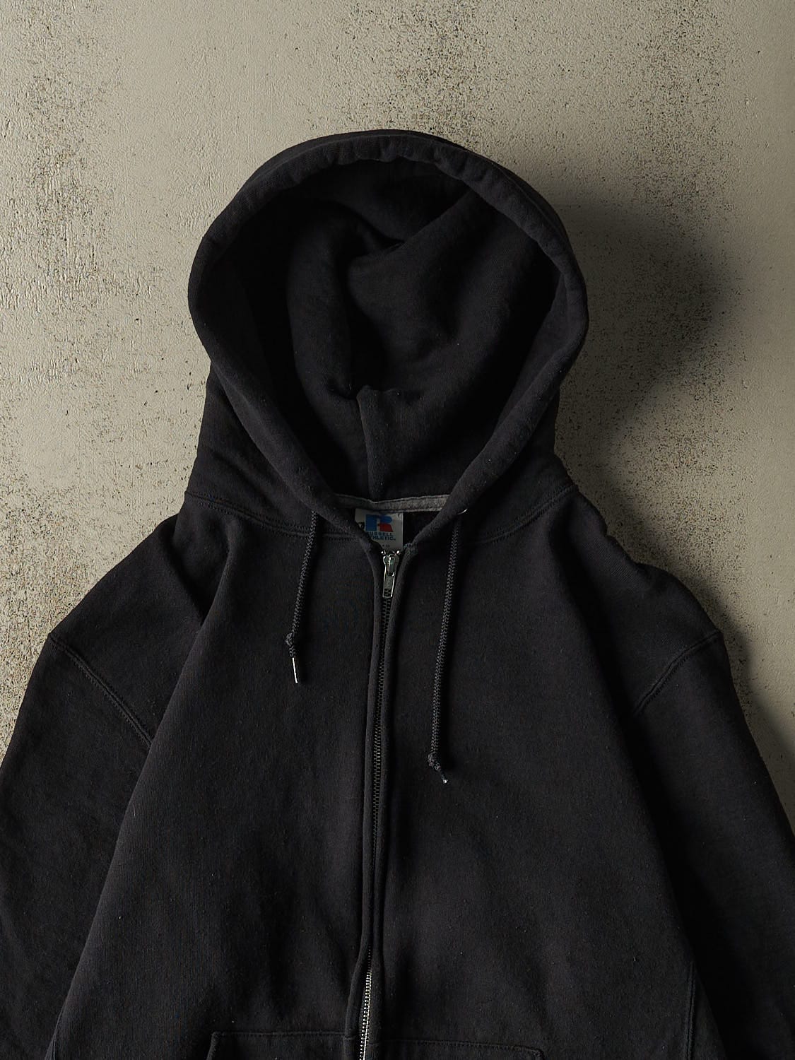 Vintage Y2K Black Russell Athletic Zip Up Hoodie (M/L)
