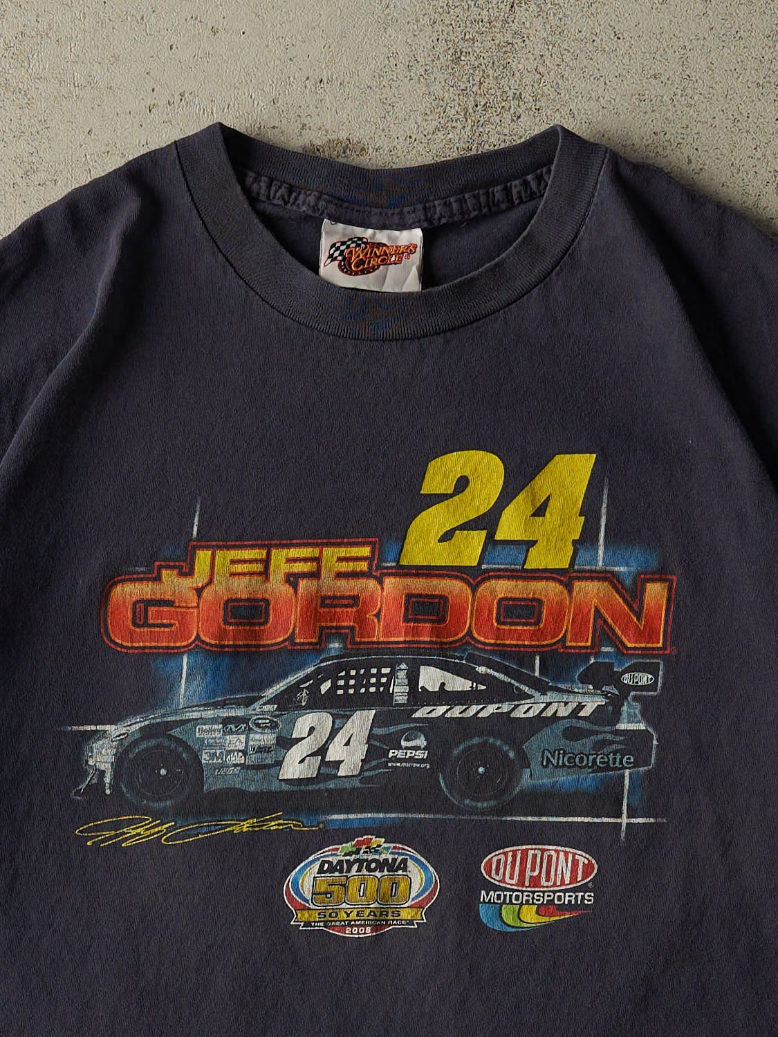 Vintage 08' Navy Blue Jeff Gordon Nascar Tee (L/XL)