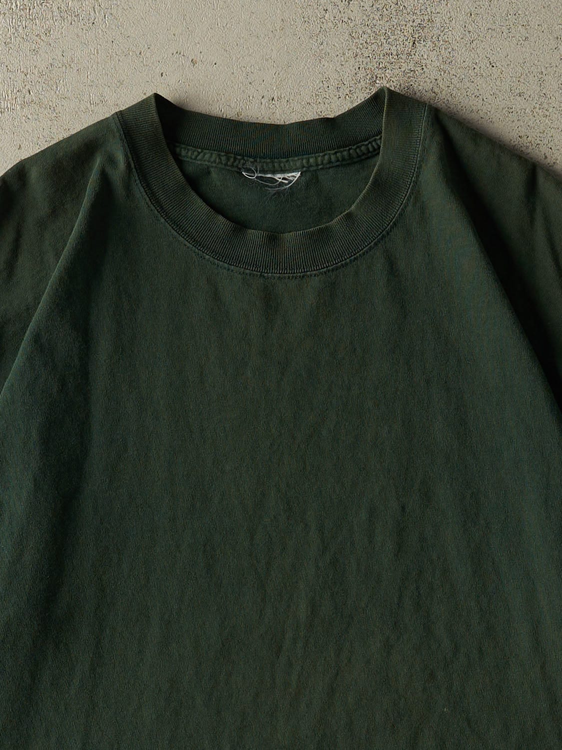 Vintage 90s Green Blank Tee (XL)
