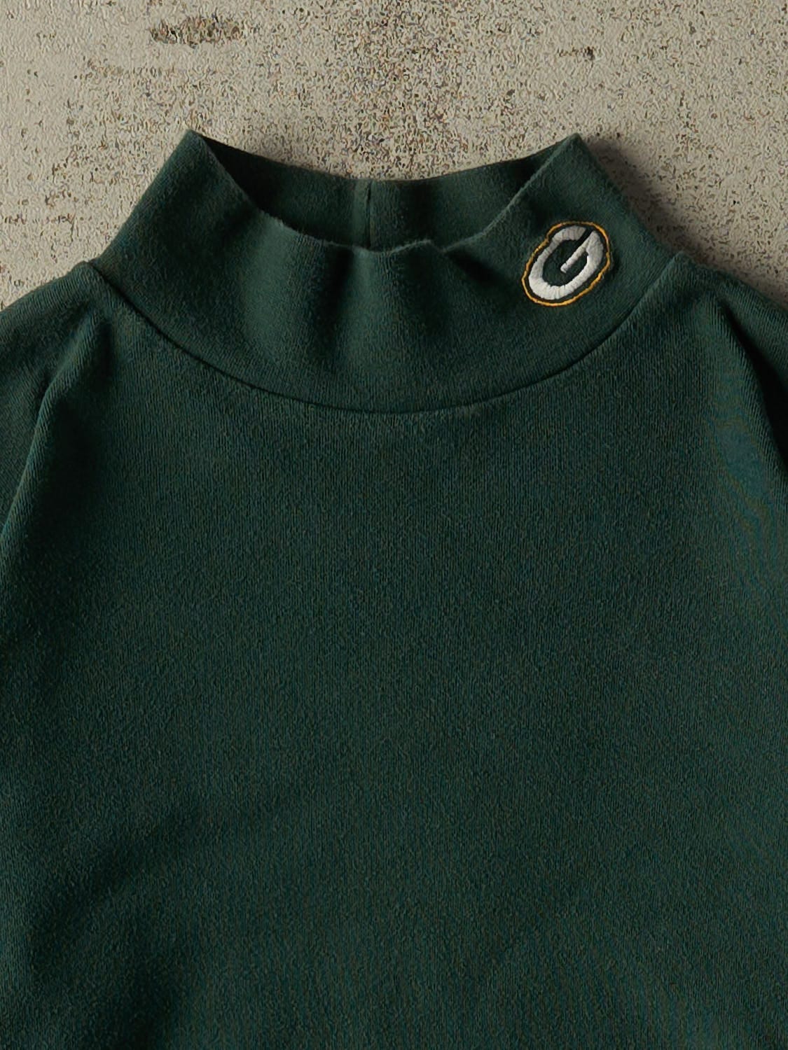 Vintage 90s Green Green Bay Packers Turtle Neck Long Sleeve (S)