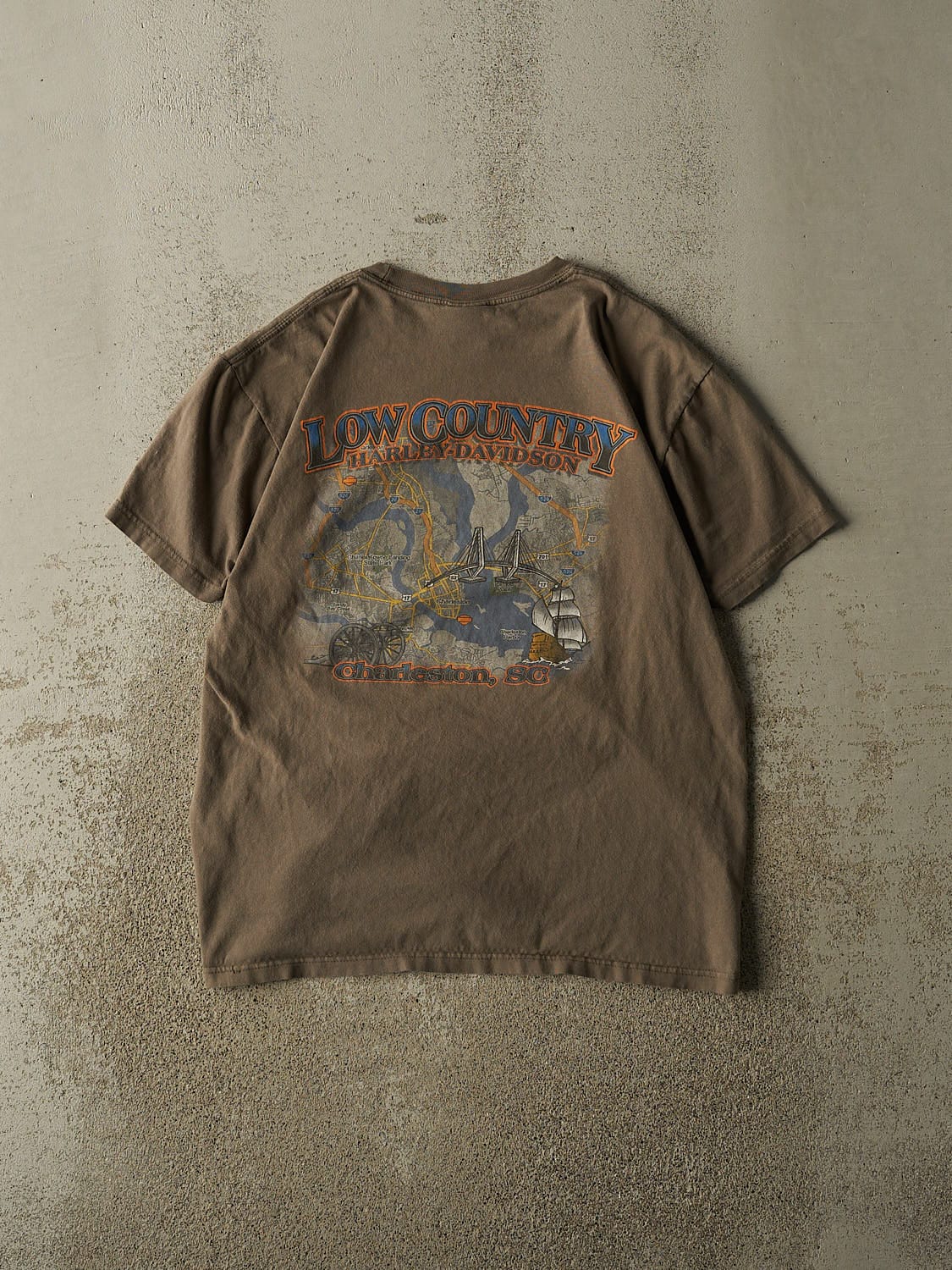 Vintage 06' Green Harley Davidson Charleston SC Tee (M/L)
