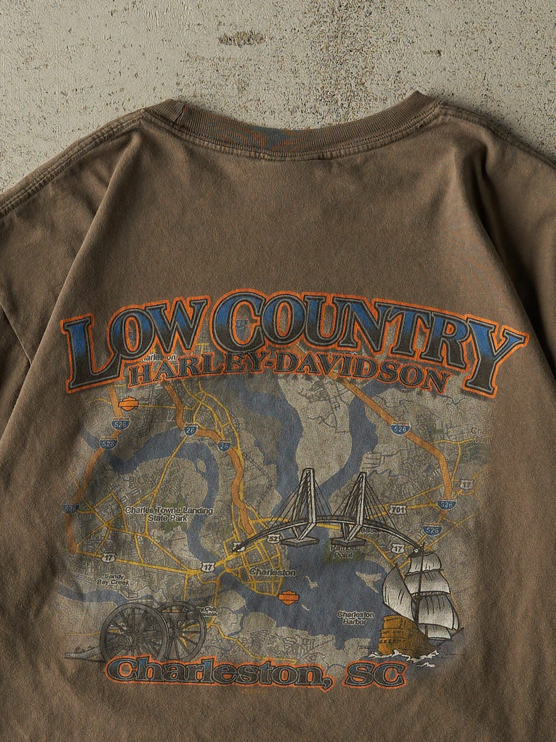 Vintage 06' Green Harley Davidson Charleston SC Tee (M/L)