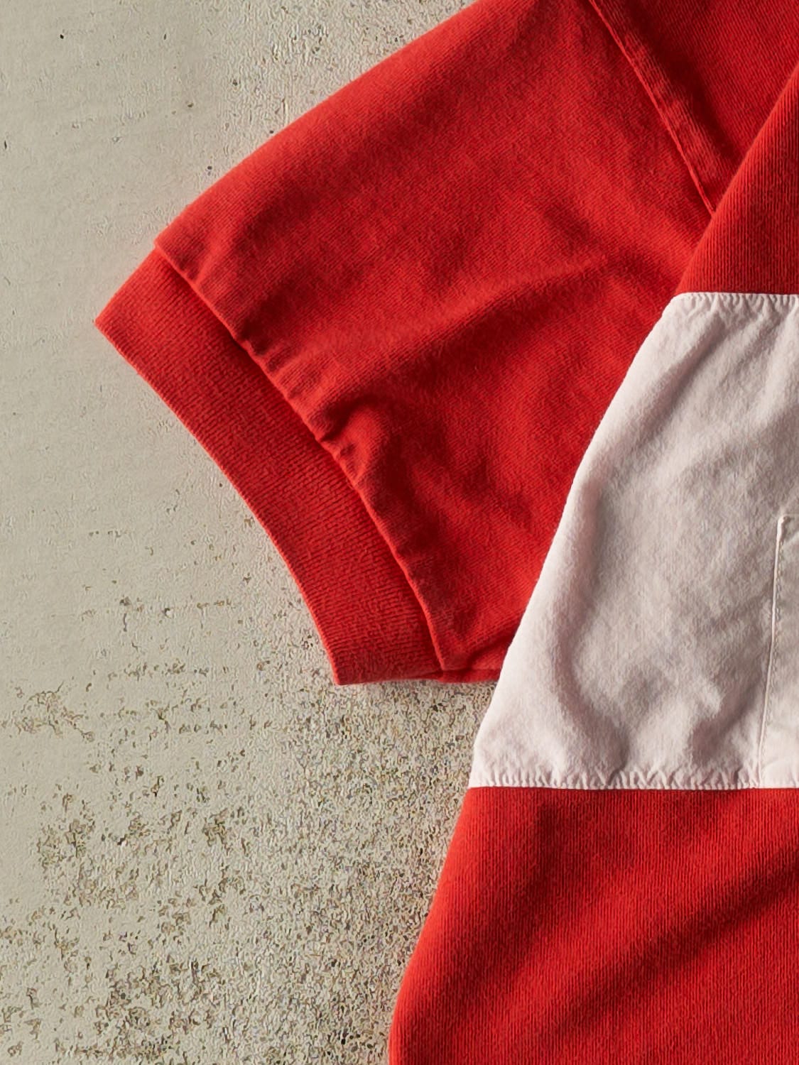 Vintage 90s Red Coca Cola Quarter Button Tee (L)