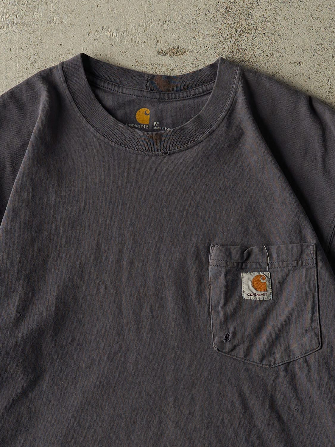 Vintage Y2K Charcoal Grey Carhartt Pocket Tee (L)