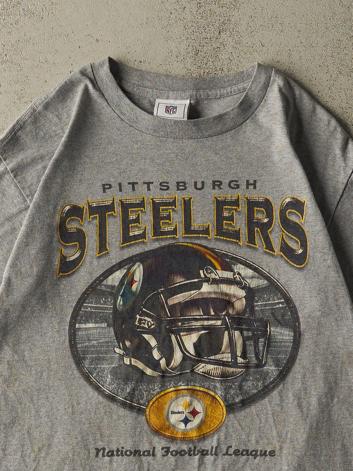 Vintage Y2K Grey Pittsburgh Steelers Tee (S)