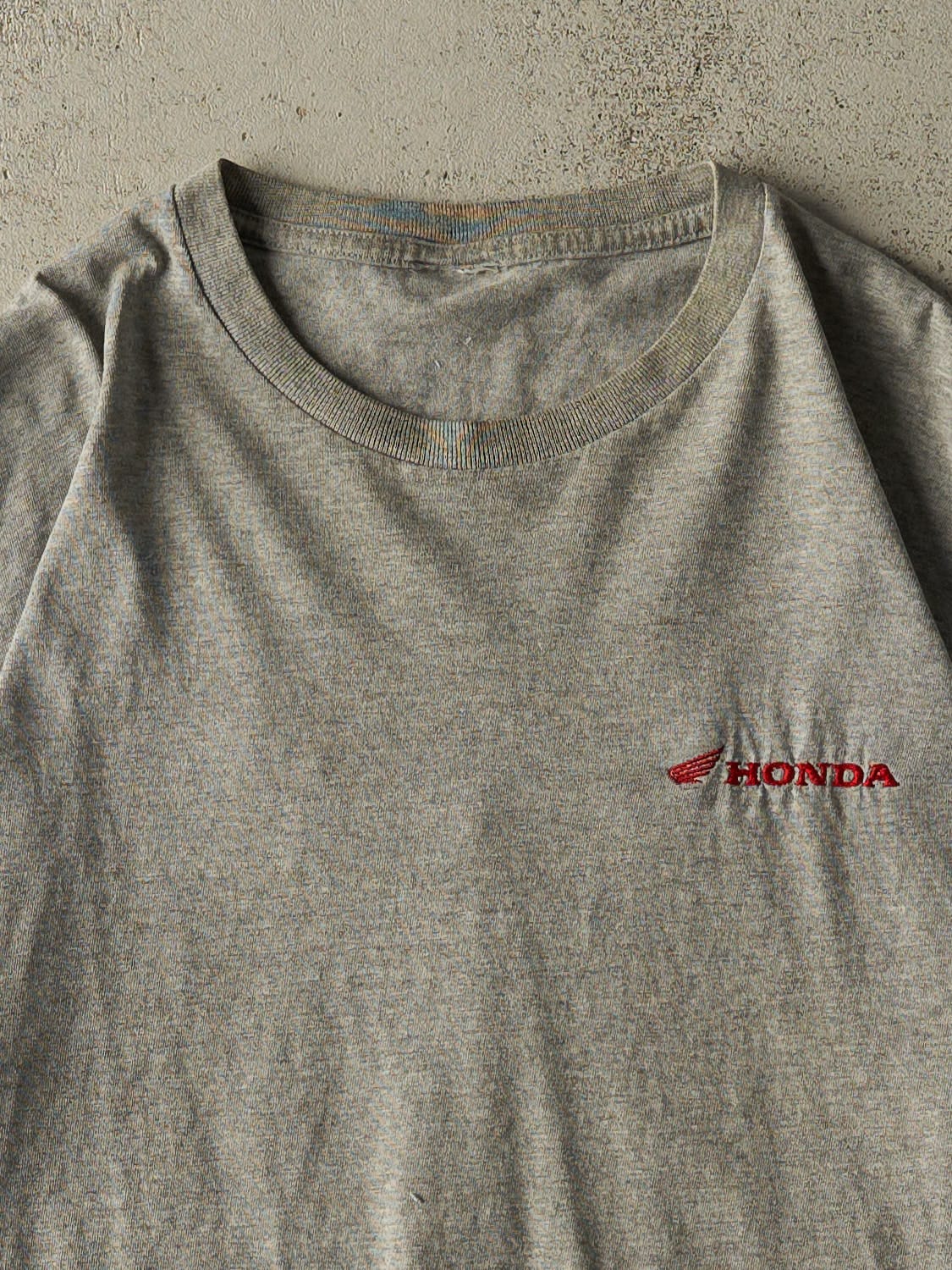 Vintage Y2K Grey Honda Racing Tee (L/XL)