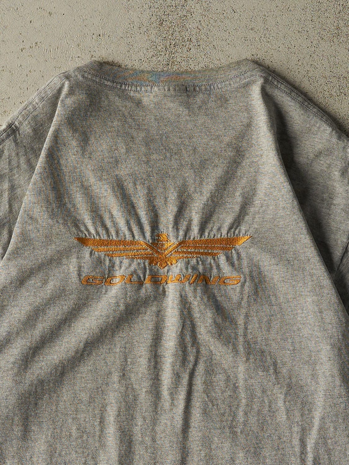 Vintage Y2K Grey Honda Racing Tee (L/XL)