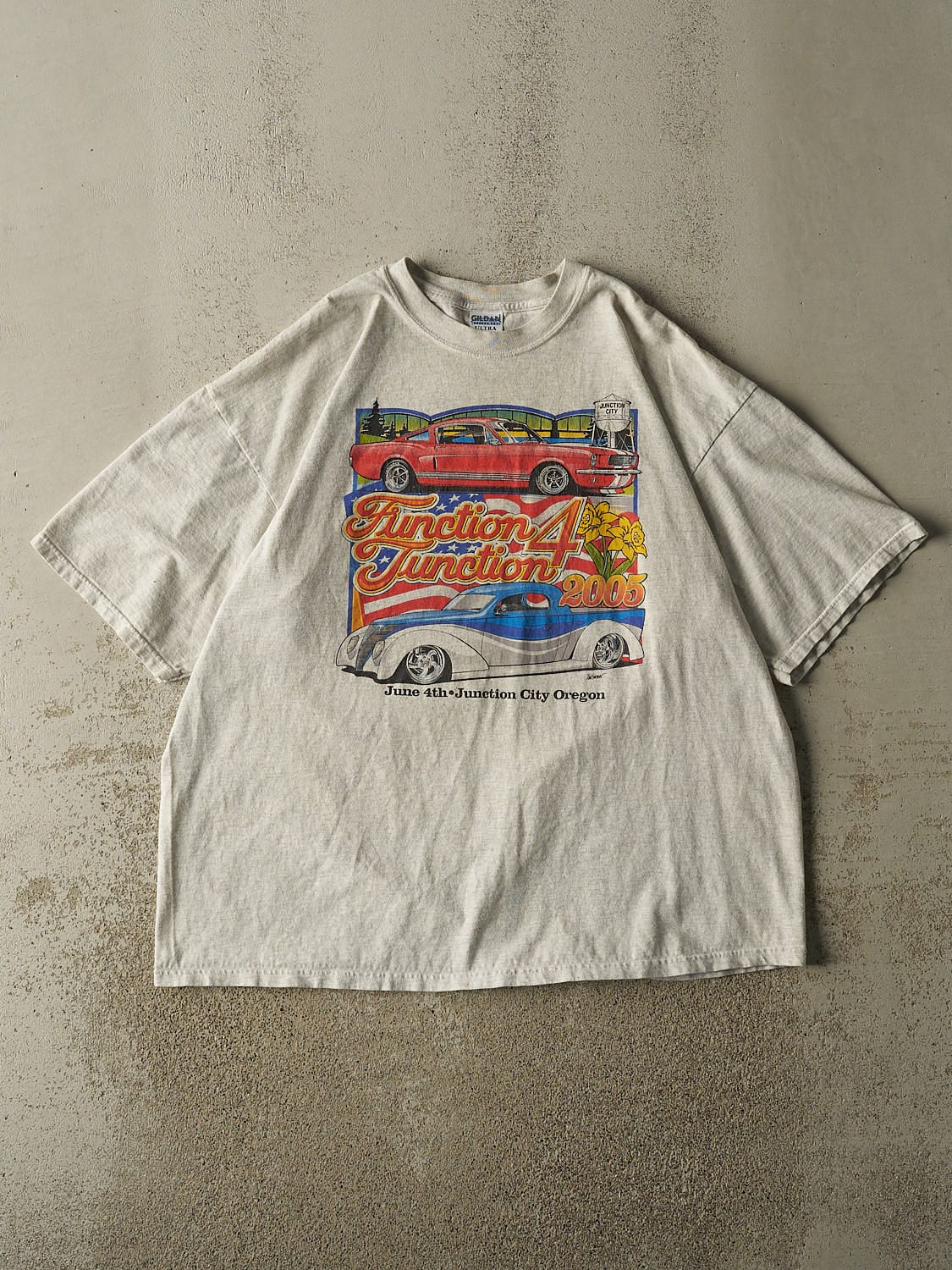 Vintage 05' Heather Grey Function 4 Junction Racing Tee (XXL)