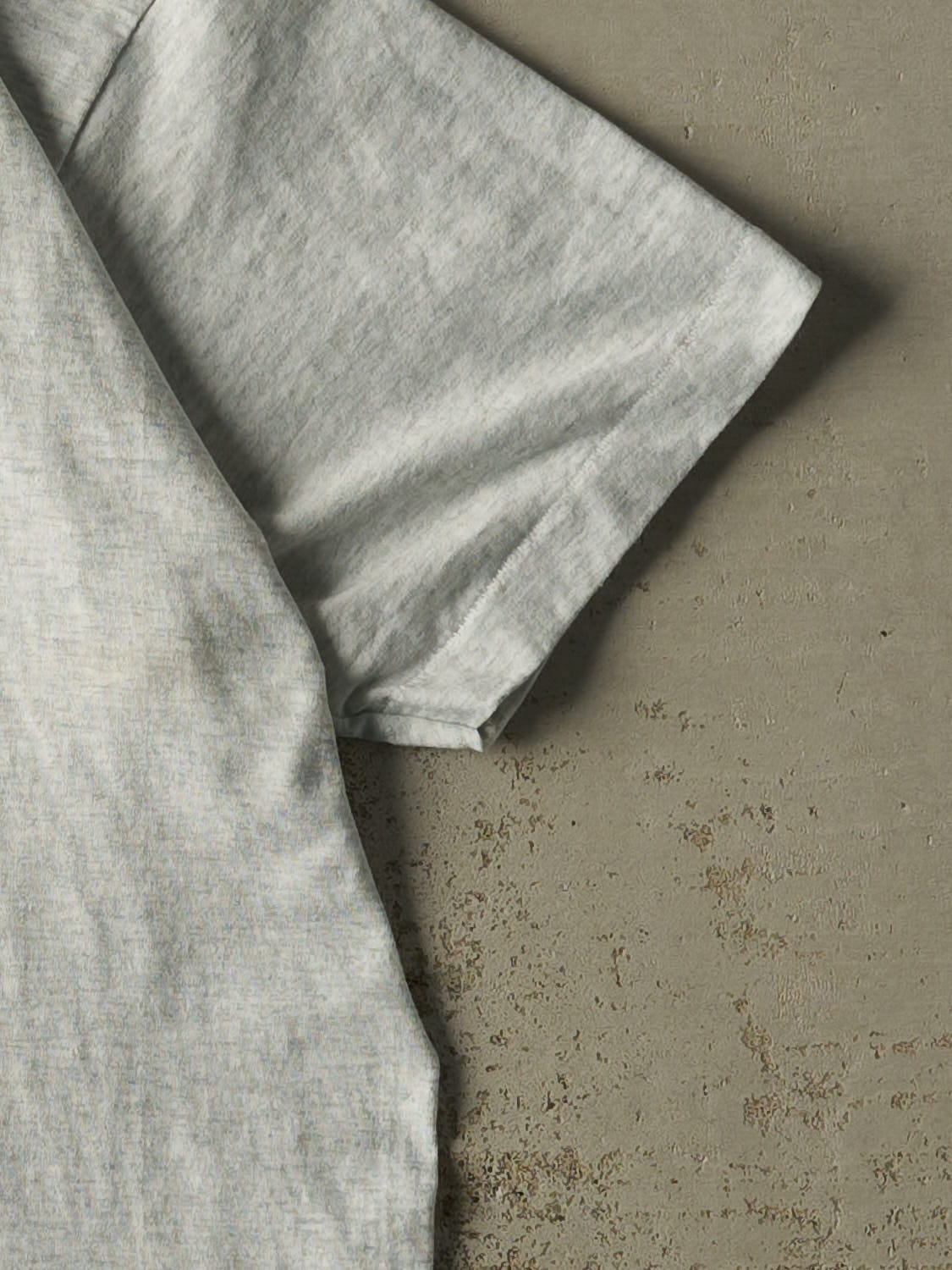 Vintage 80s Heather Grey Hull Baseball Single Stitch Tee (XL/XXL)