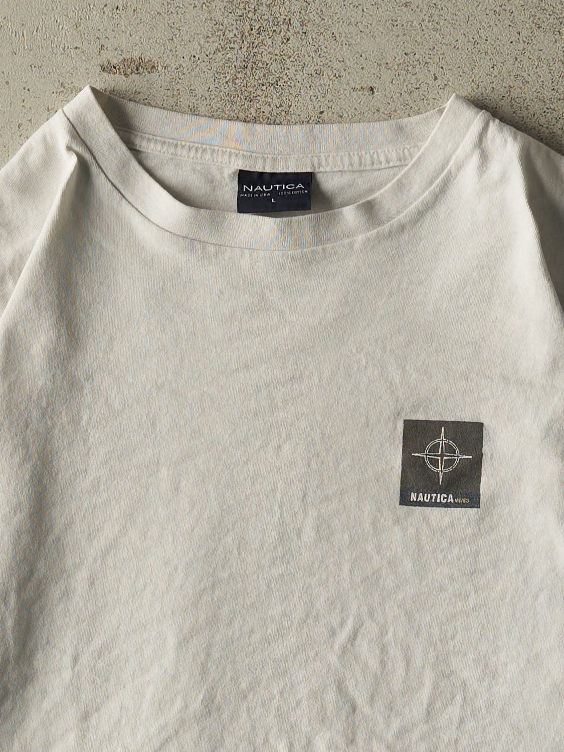 Vintage Y2K White Nautica Long Sleeve (M)
