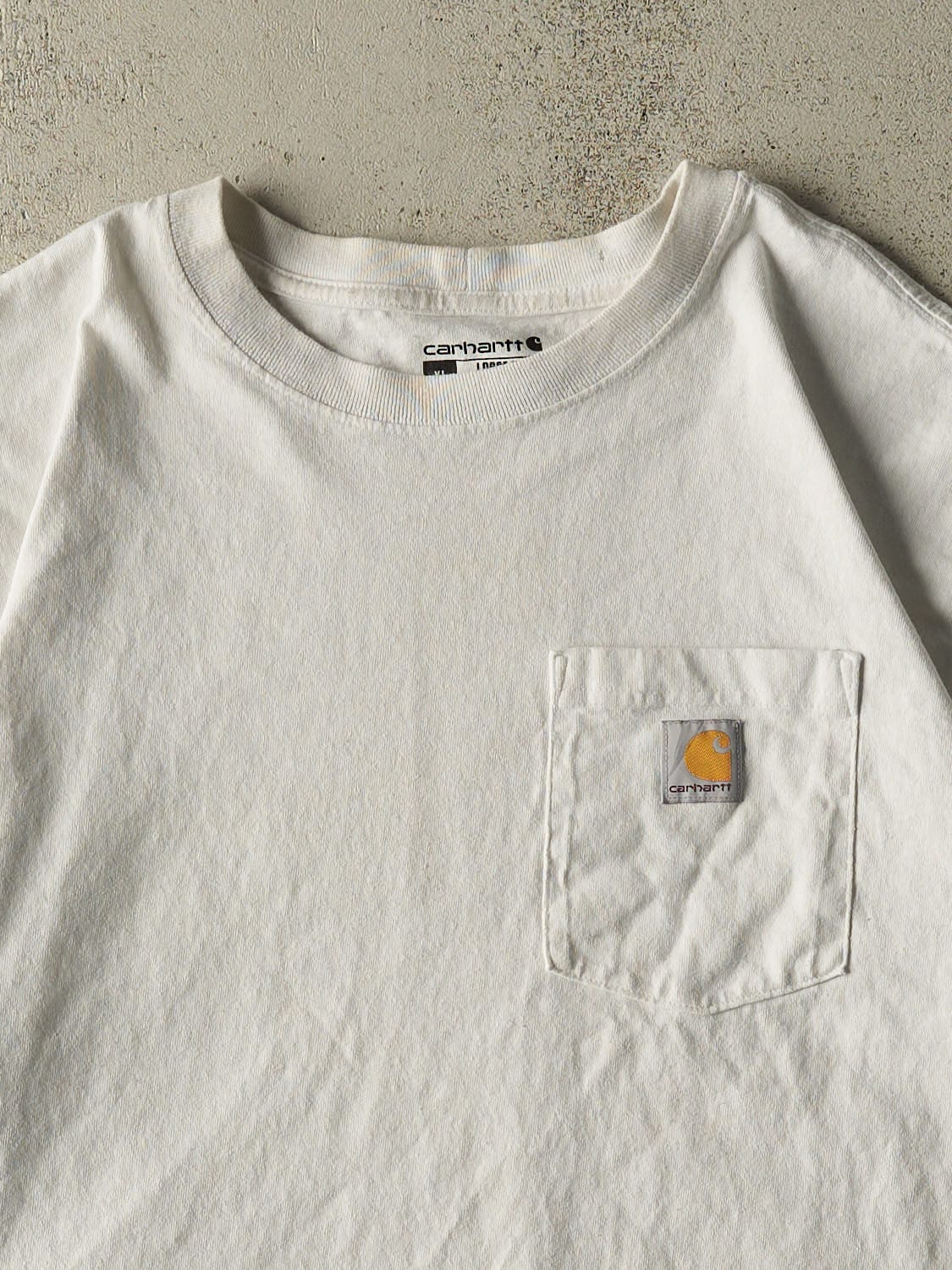 Vintage Y2K White Carhartt Pocket Tee (XL/XXL)
