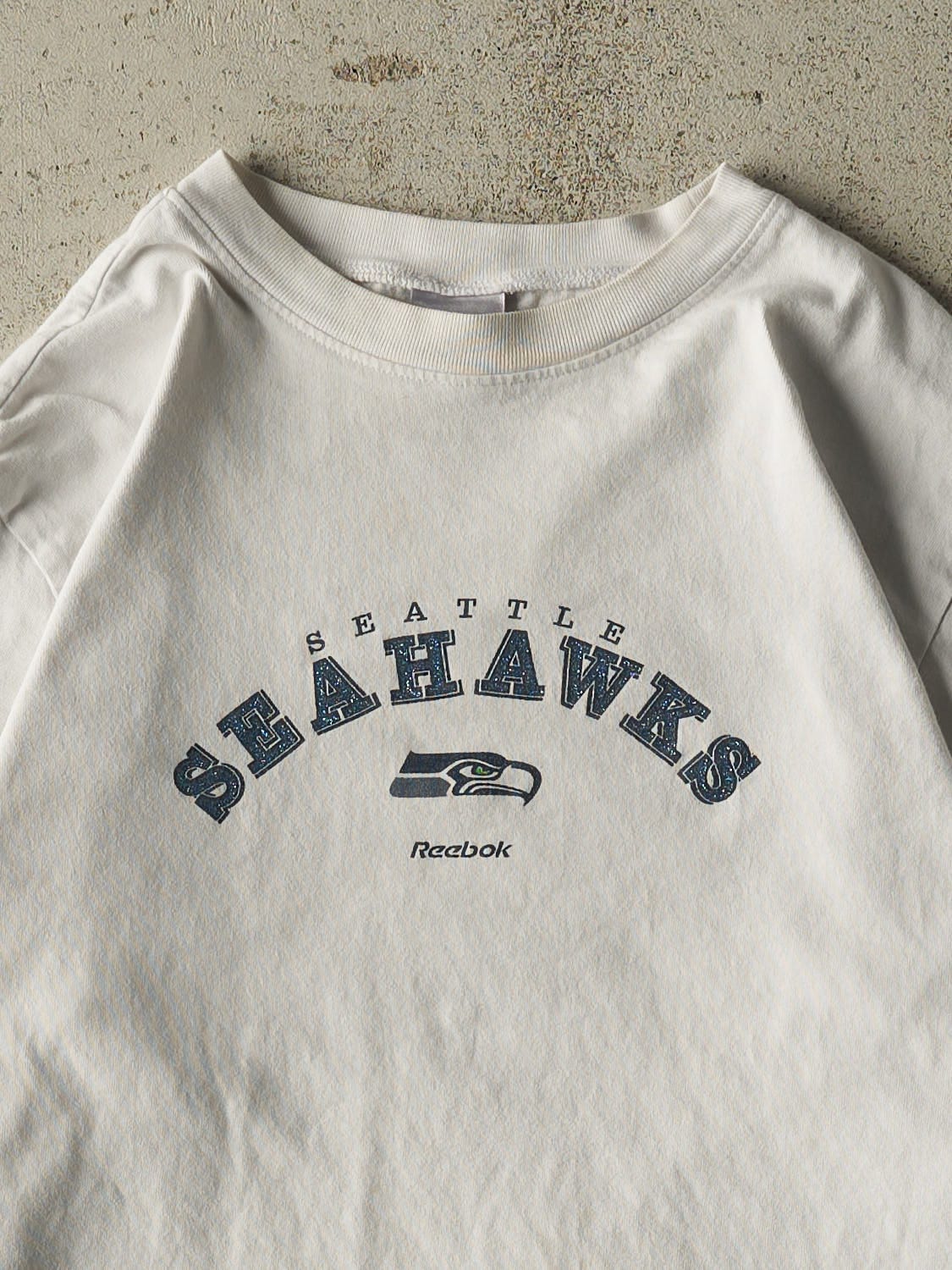 Vintage Y2K White Seattle Seahawks Long Sleeve (S/M)