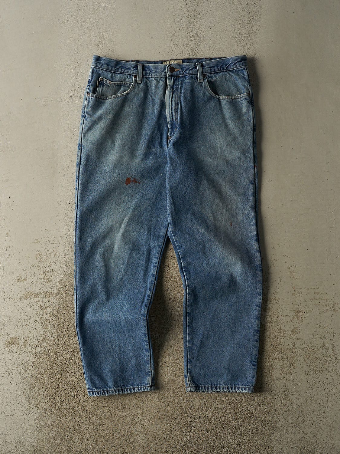 Vintage 90s Light Wash LL Bean Flannel Lined Jeans (37x29.5)