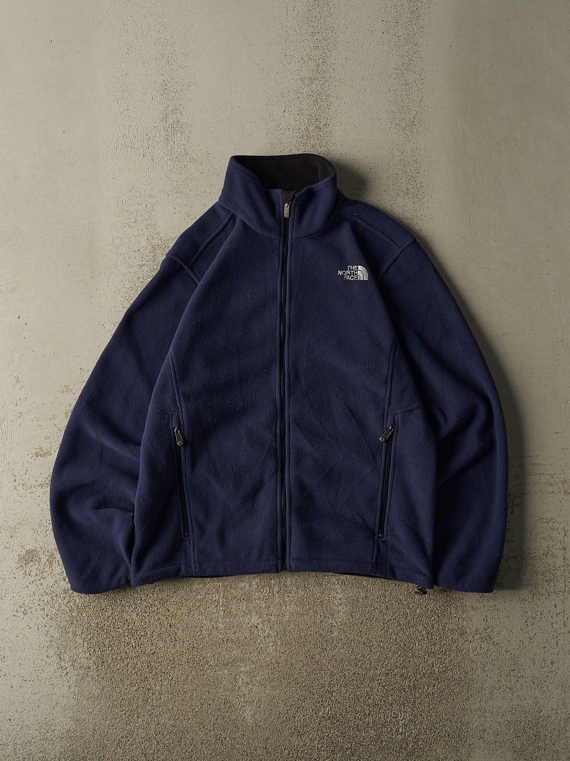 Vintage Y2K Navy Blue The North Face Zip Up Fleece (M/L)