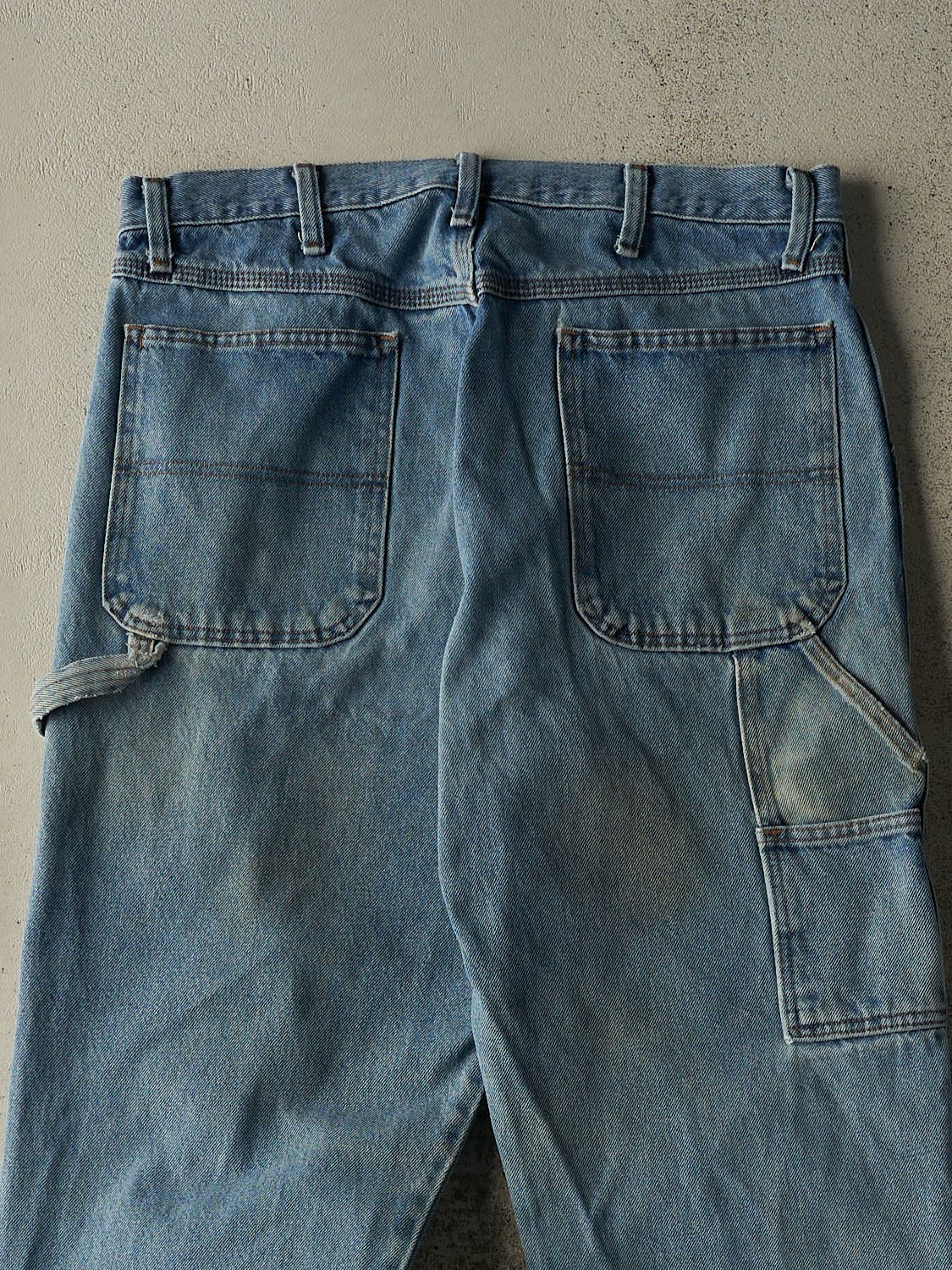 Vintage 90s Light Wash Rustler Carpenter Jeans (34x34)