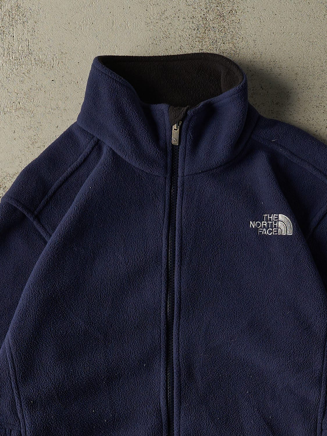Vintage Y2K Navy Blue The North Face Zip Up Fleece (M/L)