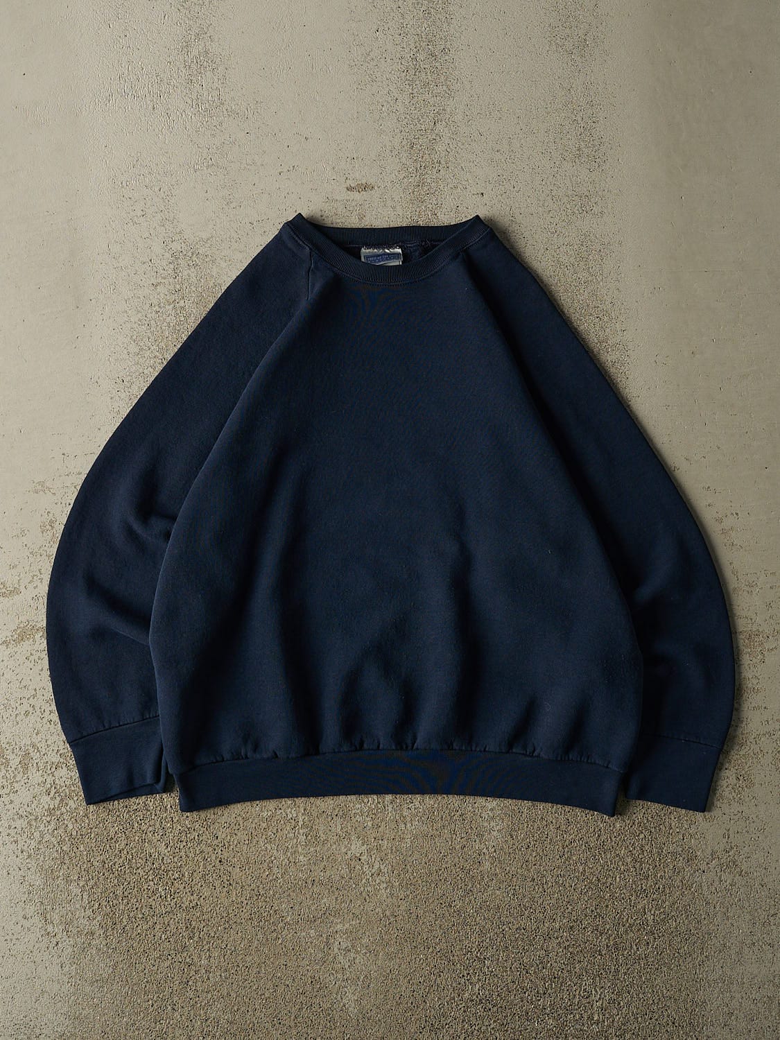 Vintage 80s Navy Blue Blank Crewneck (M/L)