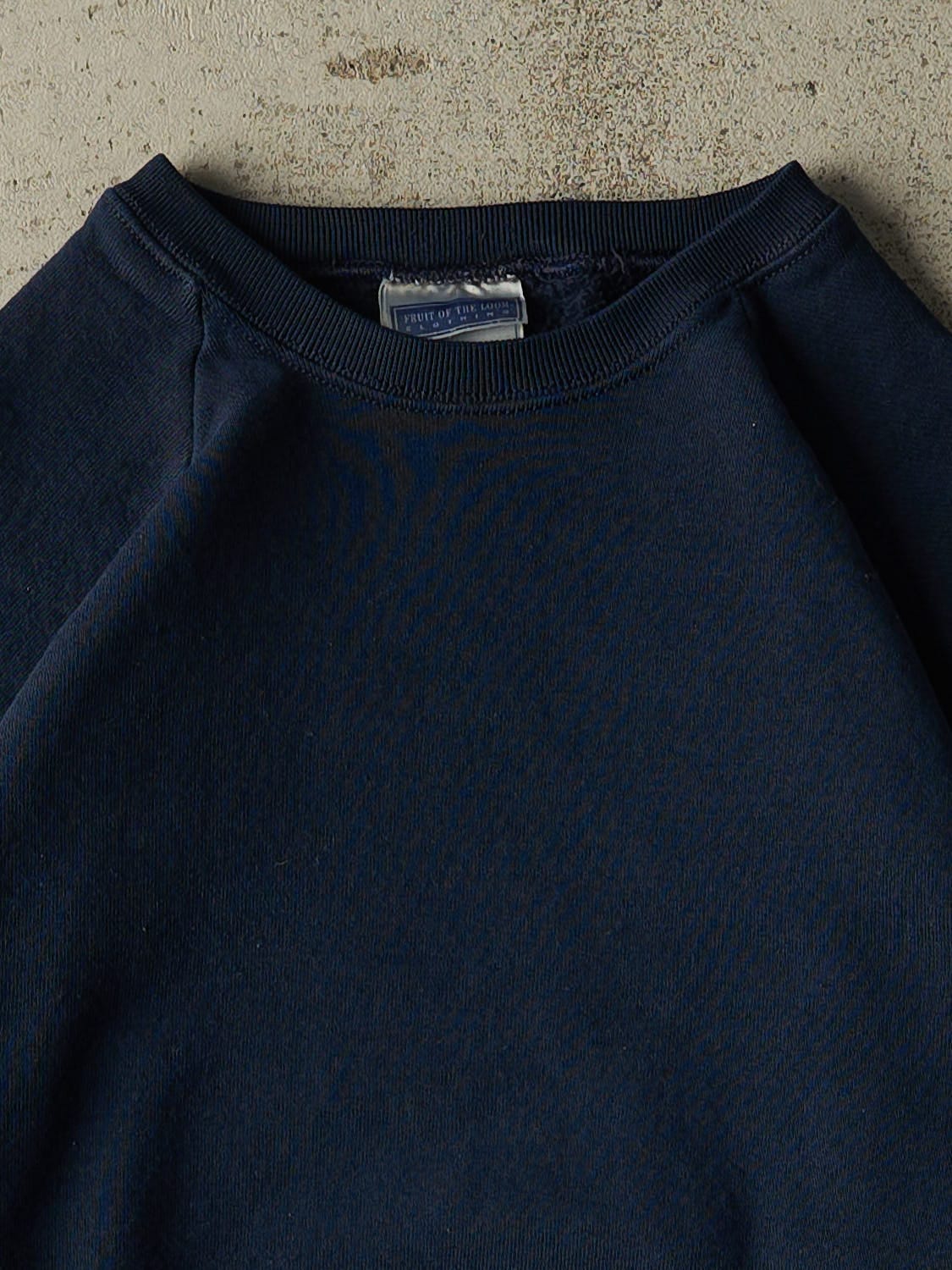 Vintage 80s Navy Blue Blank Crewneck (M/L)