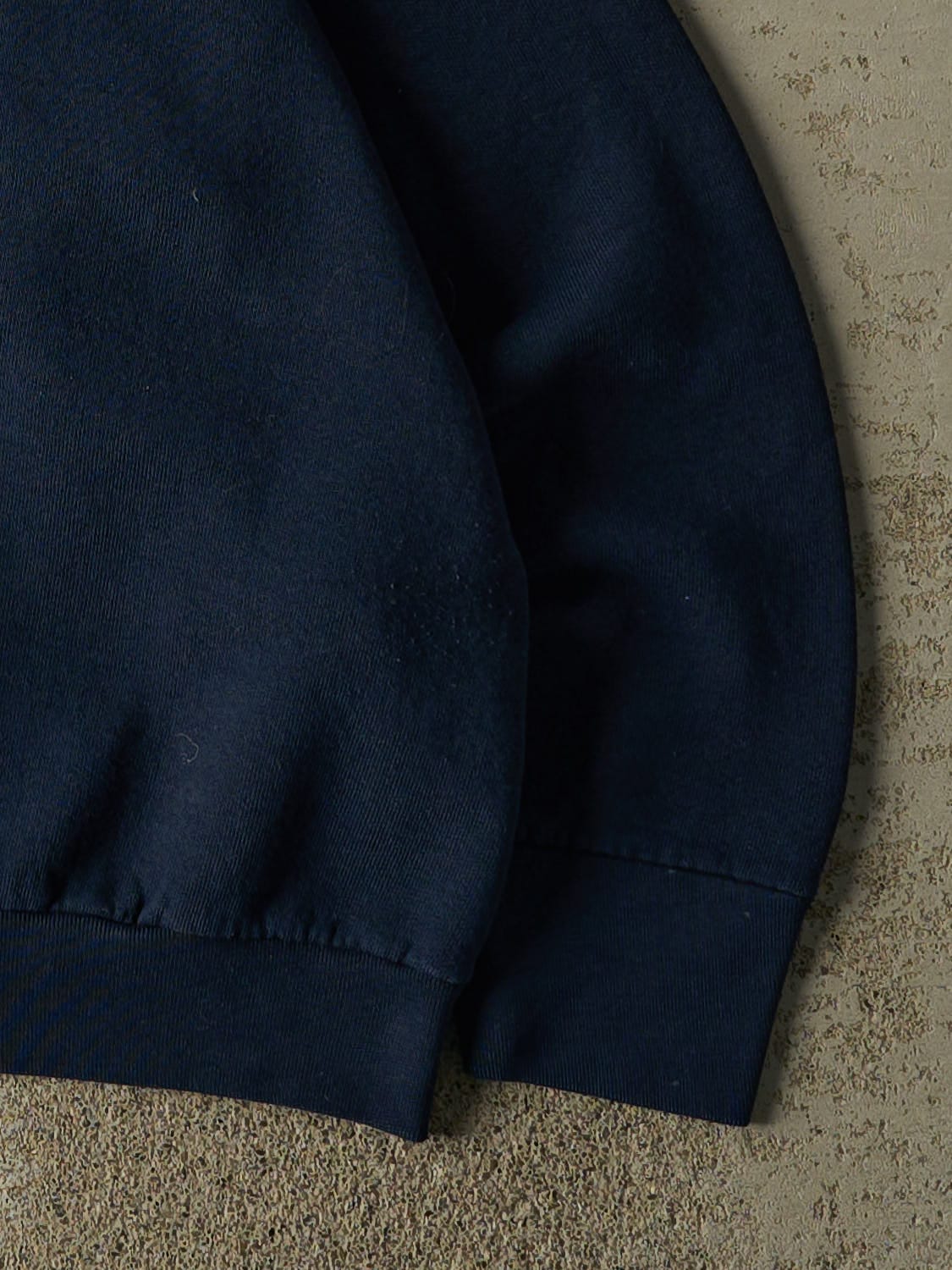 Vintage 80s Navy Blue Blank Crewneck (M/L)