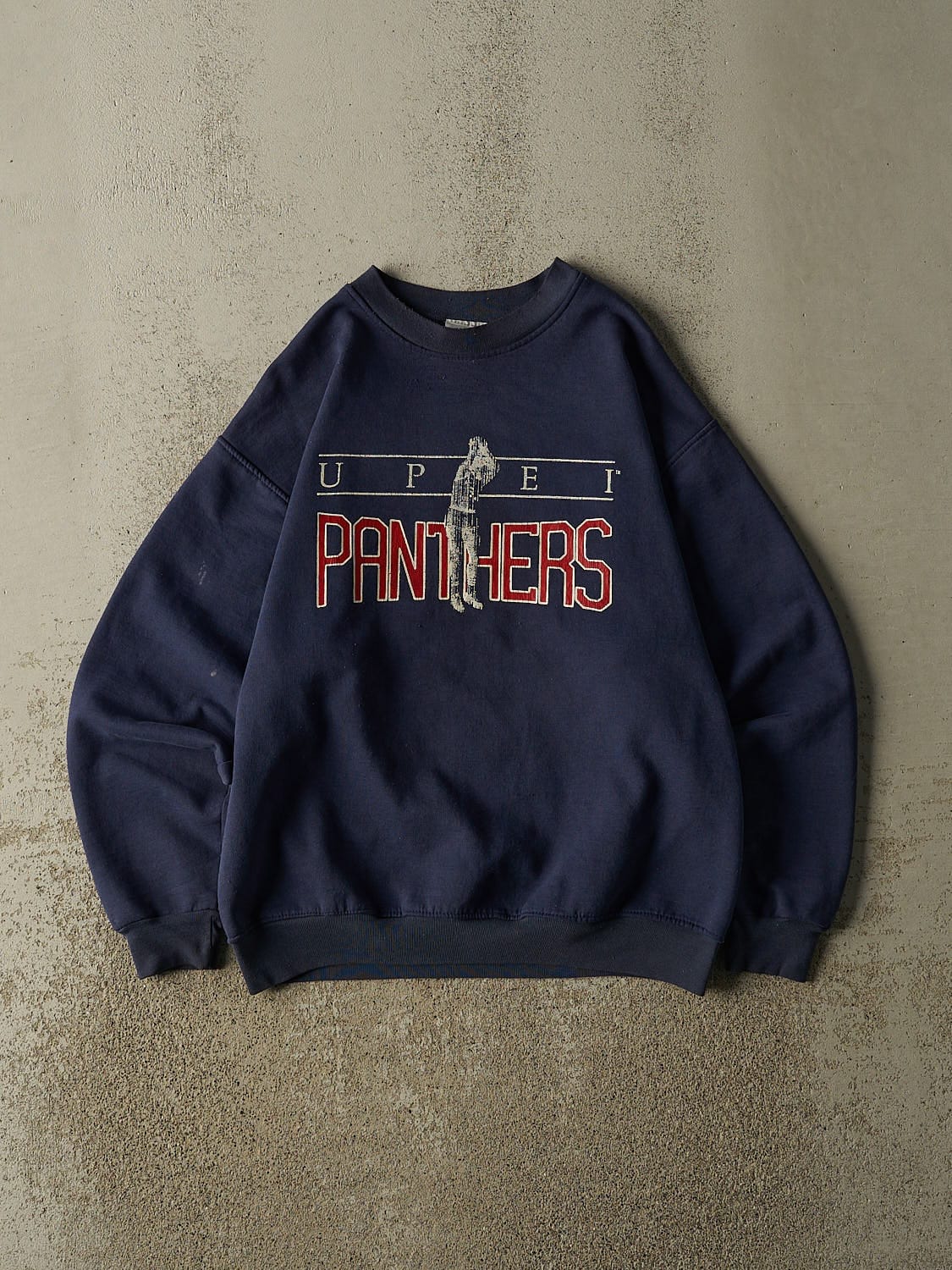 Vintage 80s Navy Blue UPEI Panthers Crewneck (S/M)