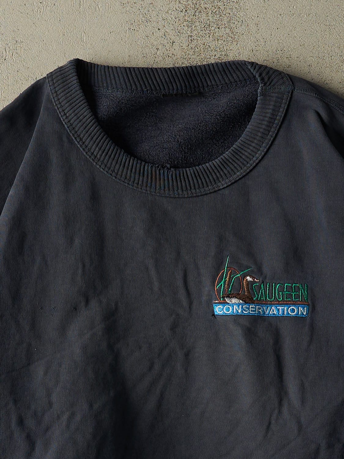 Vintage Y2K Navy Blue Saugeen Conservation Crewneck (XL/XXL)