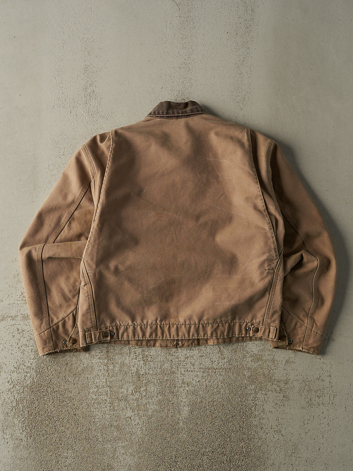 Vintage 90s Beige Carhartt Blanket Lined Embroidered Detroit Jacket (M/L)