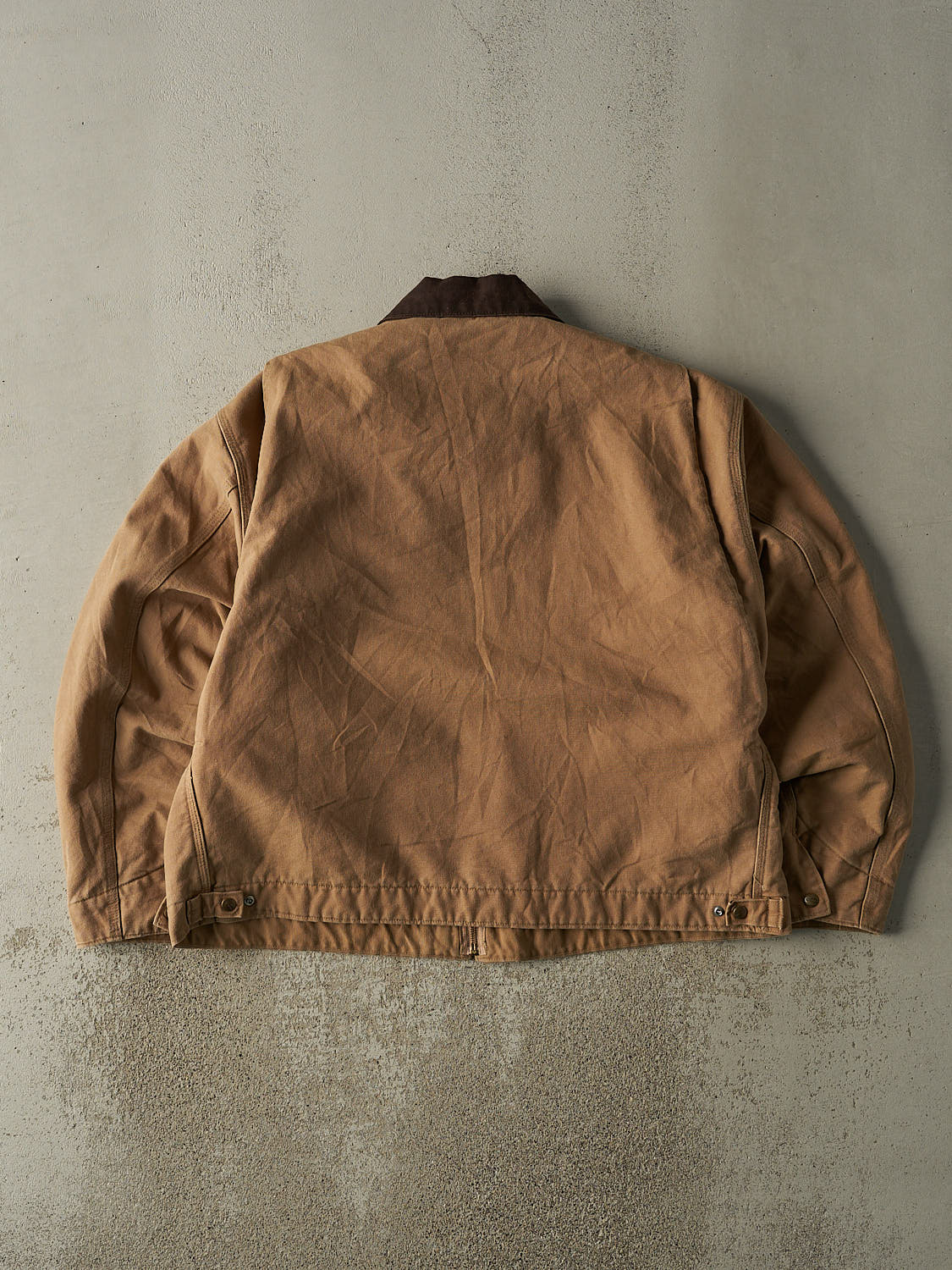 Vintage Y2K Beige Carhartt Embroidered Blanket Lined Detroit Jacket (XXL)