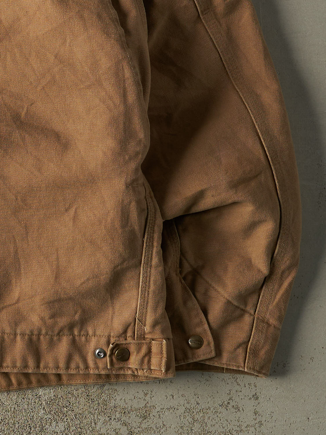 Vintage Y2K Beige Carhartt Embroidered Blanket Lined Detroit Jacket (XXL)