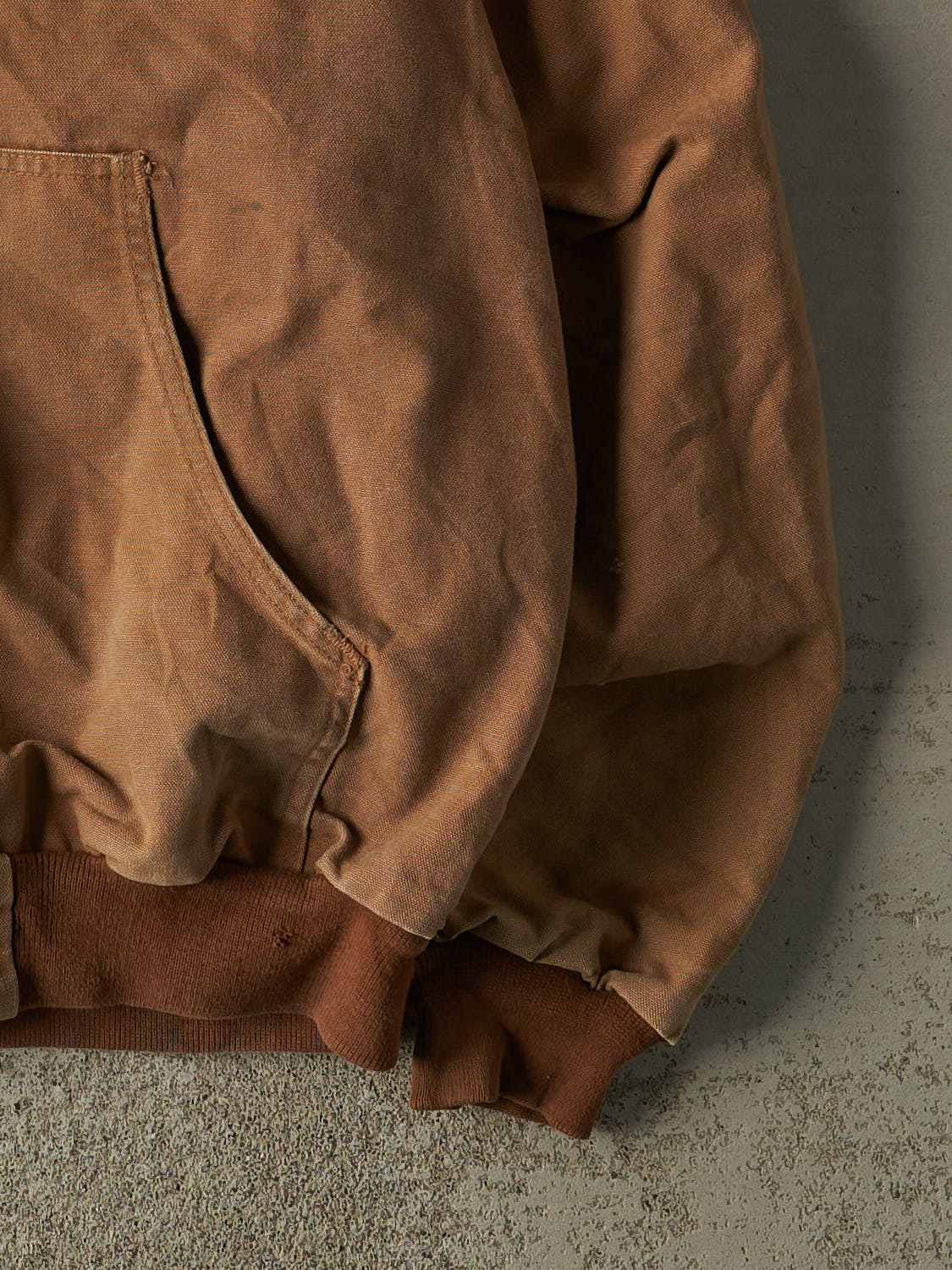 Vintage 90s Camel Carhartt Flannel Lined Hooded Active Jacket (XL)
