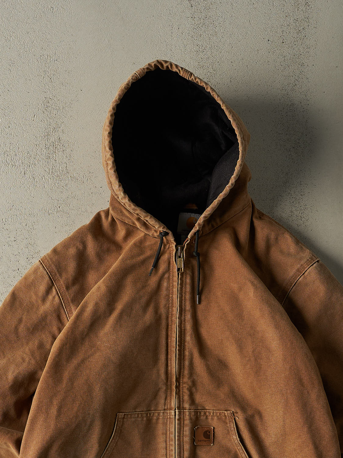Vintage Y2K Camel Carhartt Hooded Active Jacket (M/L)